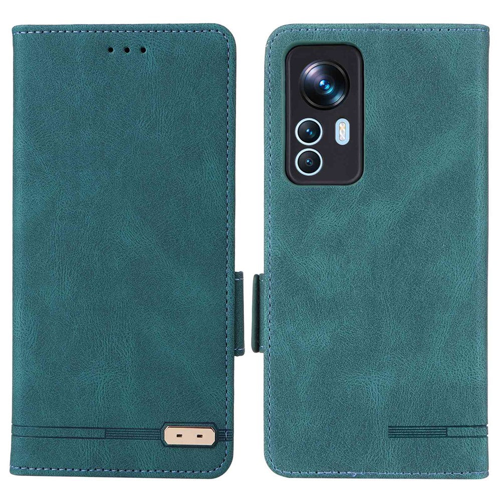 For Xiaomi 12T 5G / Redmi K50 Ultra 5G Wallet Flip Phone Cover Hardware Decor PU Leather Magnetic Closure Stand Case