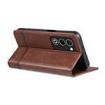 AZNS Wallet Case for Oppo A5 4G / 5G / K13x 5G Cowhide Texture PU Leather Phone Cover