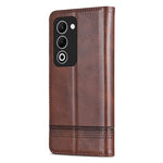 AZNS Wallet Case for Oppo A5 4G / 5G / K13x 5G Cowhide Texture PU Leather Phone Cover