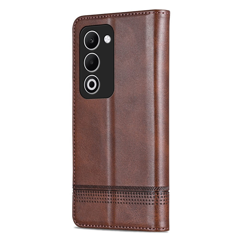 AZNS Wallet Case for Oppo A5 4G / 5G / K13x 5G Cowhide Texture PU Leather Phone Cover
