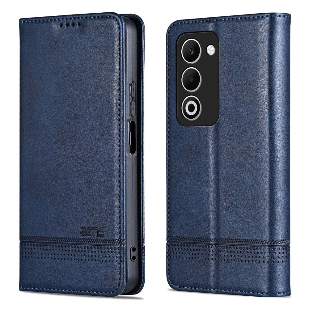 AZNS Wallet Case for Oppo A5 4G / 5G / K13x 5G Cowhide Texture PU Leather Phone Cover