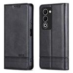 AZNS Wallet Case for Oppo A5 4G / 5G / K13x 5G Cowhide Texture PU Leather Phone Cover