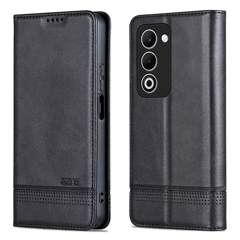 AZNS Wallet Case for Oppo A5 4G / 5G / K13x 5G Cowhide Texture PU Leather Phone Cover