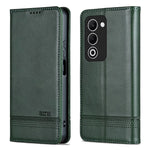 AZNS Wallet Case for Oppo A5 4G / 5G / K13x 5G Cowhide Texture PU Leather Phone Cover