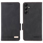 Samsung Galaxy A14 5G / A14 4G Hårdvarudekor Flip Plånboksfodral PU-läder Stativ Magnetiskt Skyddande mobilfodral