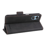 For Oppo A17 4G PU Leather Stand Flip Cover Hardware Decor Dual Magnetic Clasp Protective Wallet Phone Case
