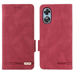 For Oppo A17 4G PU Leather Stand Flip Cover Hardware Decor Dual Magnetic Clasp Protective Wallet Phone Case