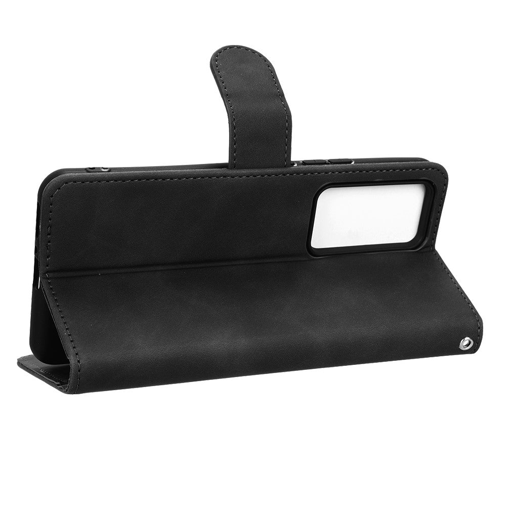 For Xiaomi 12T Pro 5G Cell Phone Cover Skin-touch Feeling PU Leather+TPU Wallet Stand Phone Case