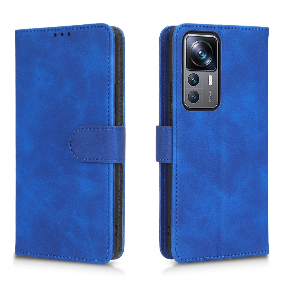 For Xiaomi 12T Pro 5G Cell Phone Cover Skin-touch Feeling PU Leather+TPU Wallet Stand Phone Case