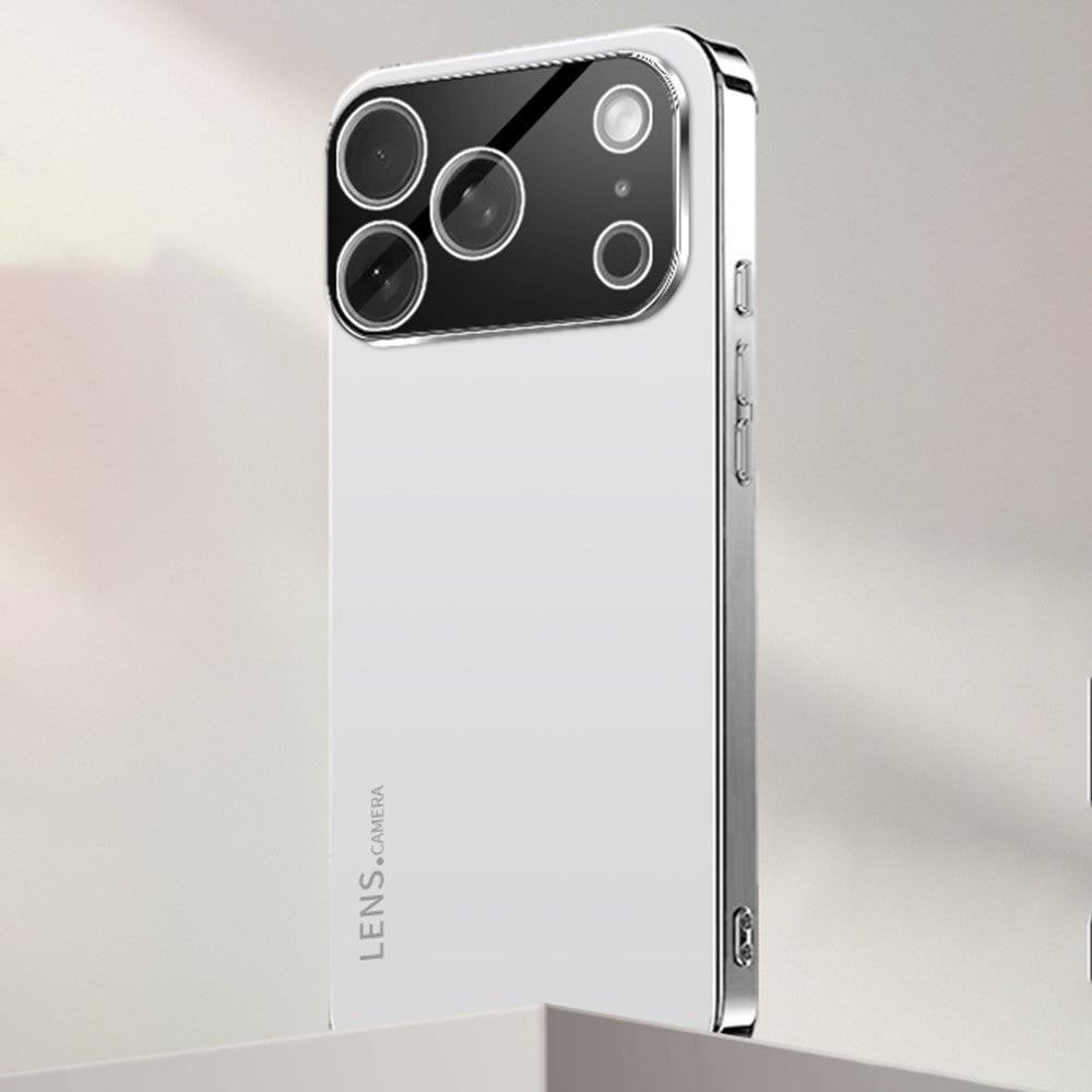 iPhone 17 Pro Max-skal Akryl + TPU + Metall Reptåligt mobilskal med Galvaniserad Ram