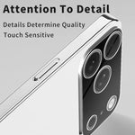 iPhone 17 Pro Max-skal Akryl + TPU + Metall Reptåligt mobilskal med Galvaniserad Ram