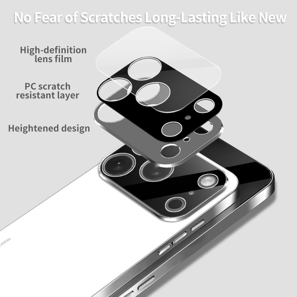iPhone 17 Pro Max-skal Akryl + TPU + Metall Reptåligt mobilskal med Galvaniserad Ram