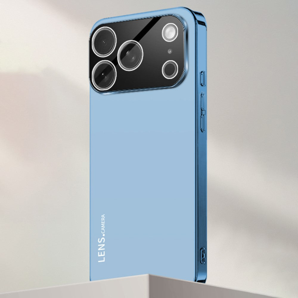 iPhone 17 Pro Max-skal Akryl + TPU + Metall Reptåligt mobilskal med Galvaniserad Ram