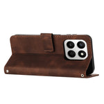 Leather Case For Honor 400 Smart 5G / 4G / X7d 4G / 5G Imprinted Triangle Phone Cover with Hand Strap