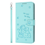 Wallet Case For Honor 400 Smart 5G / 4G / X7d 4G / 5G Cats Imprint Leather Phone Cover with Strap