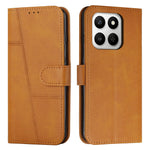 Leather Phone Case For Honor 400 Smart 5G / 4G / X7d 4G / 5G Foldable Stand Wallet Flip Cover with Strap