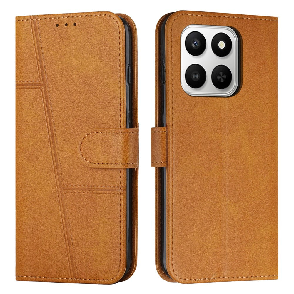 Leather Phone Case For Honor 400 Smart 5G / 4G / X7d 4G / 5G Foldable Stand Wallet Flip Cover with Strap