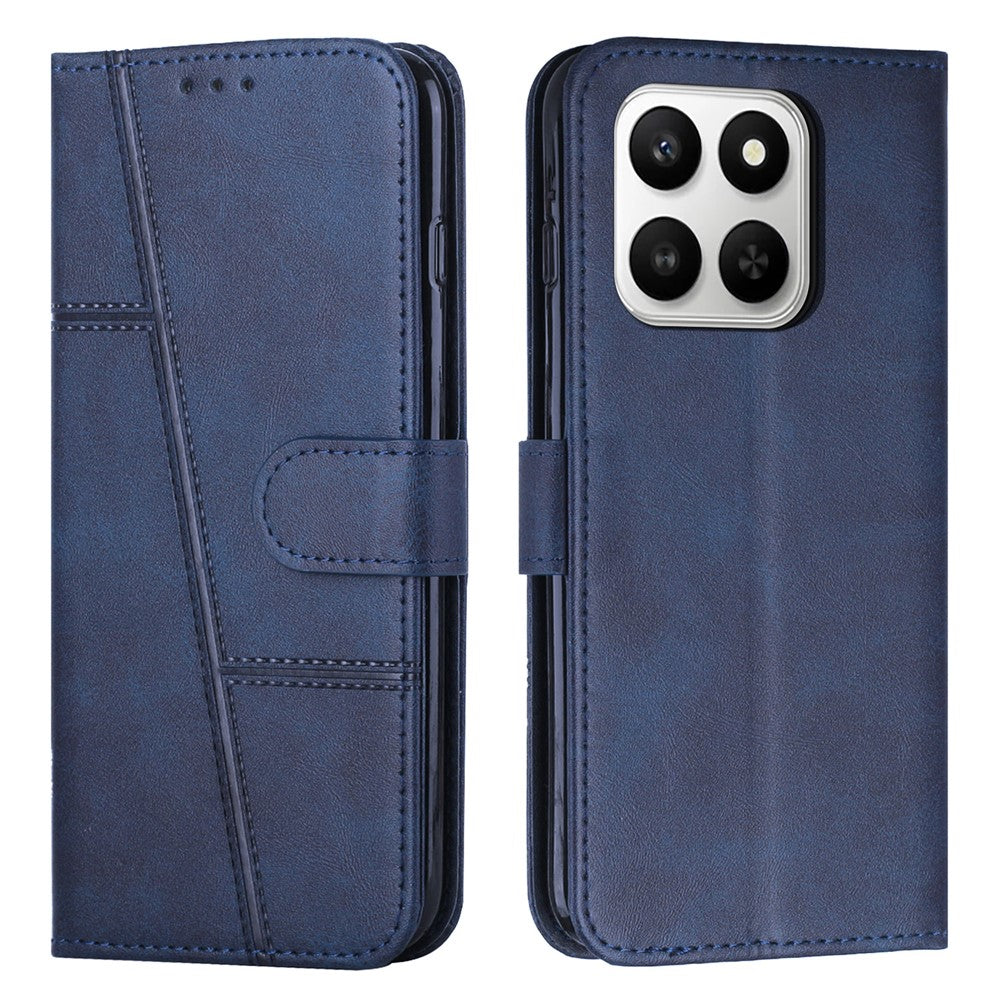 Leather Phone Case For Honor 400 Smart 5G / 4G / X7d 4G / 5G Foldable Stand Wallet Flip Cover with Strap