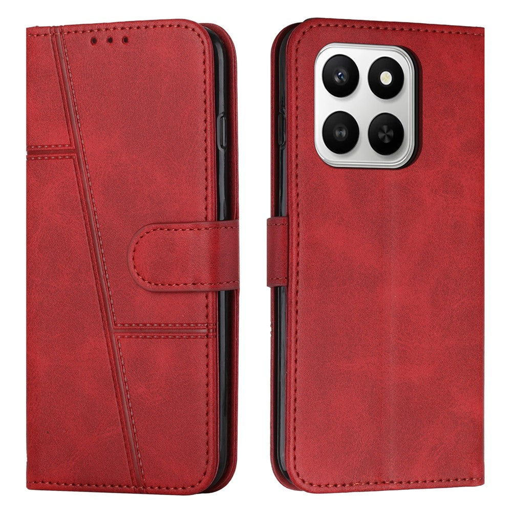 Leather Phone Case For Honor 400 Smart 5G / 4G / X7d 4G / 5G Foldable Stand Wallet Flip Cover with Strap