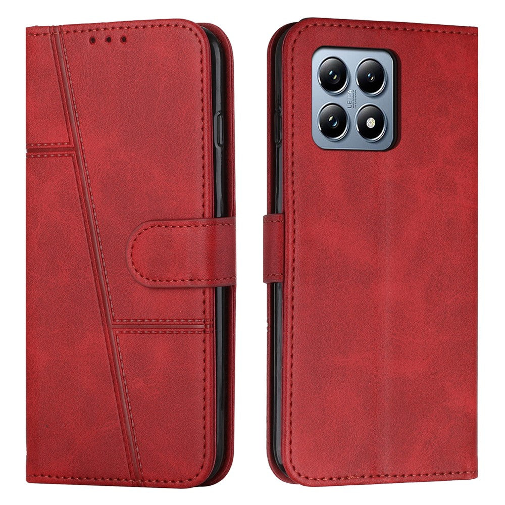 For Xiaomi 15T Leather Phone Case Foldable Stand Wallet Flip Cover with Strap
