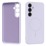 ABEEL For Samsung Galaxy S24 Magnetic Case Skin Touch Liquid Silicone Phone Back Cover