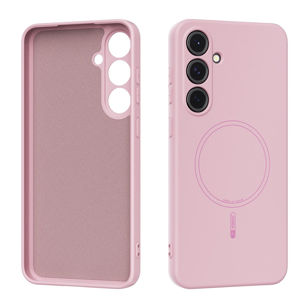 ABEEL For Samsung Galaxy S24 Magnetic Case Skin Touch Liquid Silicone Phone Back Cover