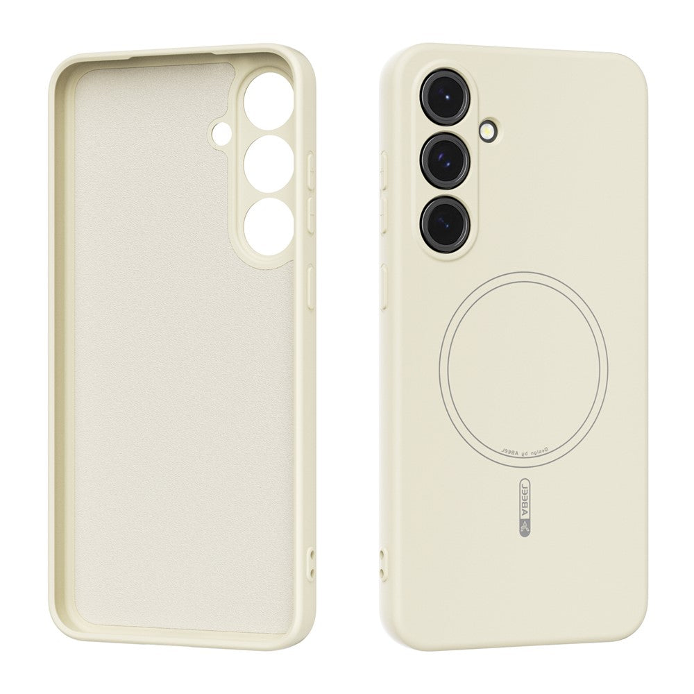 ABEEL For Samsung Galaxy S24 Magnetic Case Skin Touch Liquid Silicone Phone Back Cover