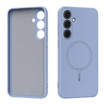 ABEEL For Samsung Galaxy S24 Magnetic Case Skin Touch Liquid Silicone Phone Back Cover