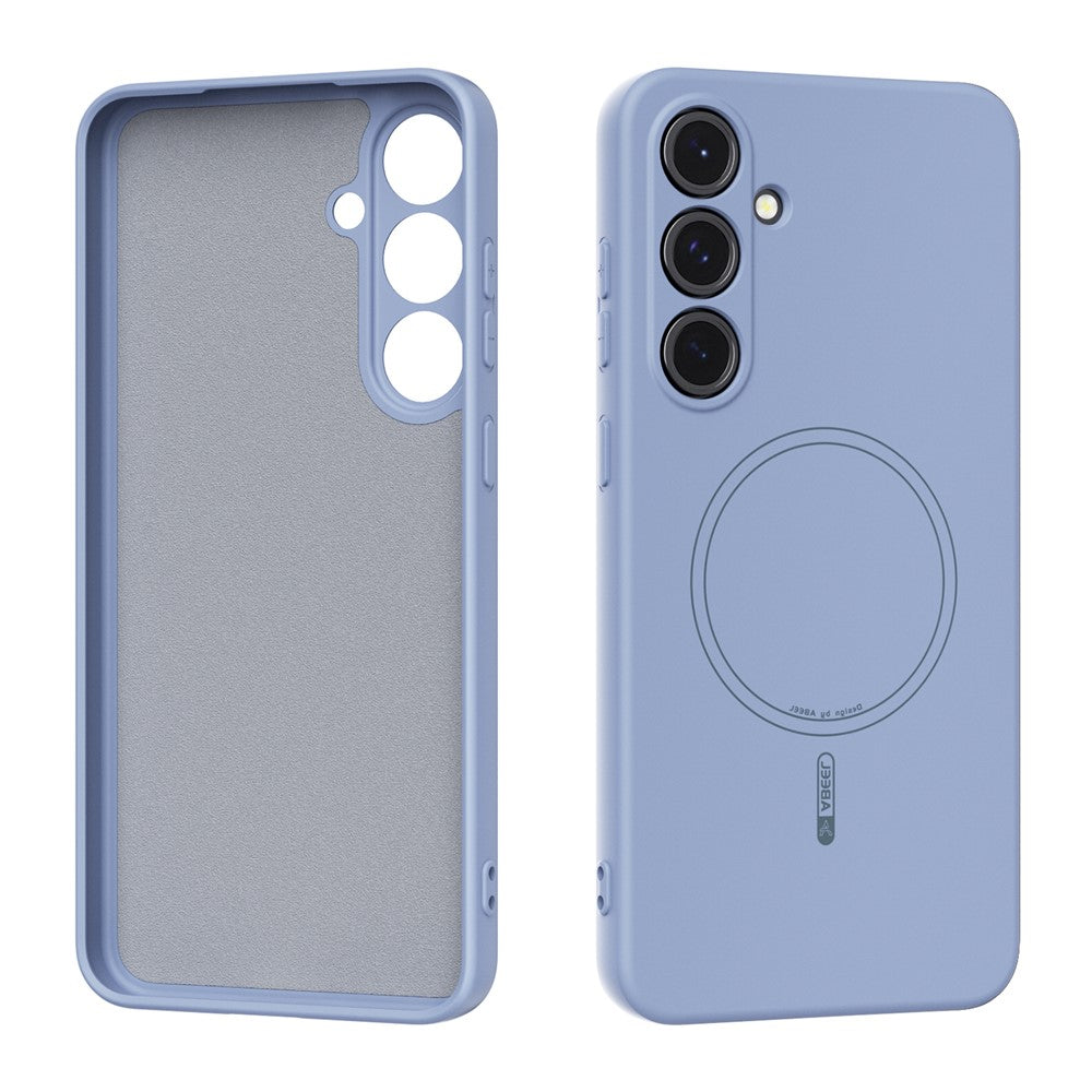 ABEEL For Samsung Galaxy S24 Magnetic Case Skin Touch Liquid Silicone Phone Back Cover