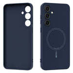 ABEEL For Samsung Galaxy S24 Magnetic Case Skin Touch Liquid Silicone Phone Back Cover