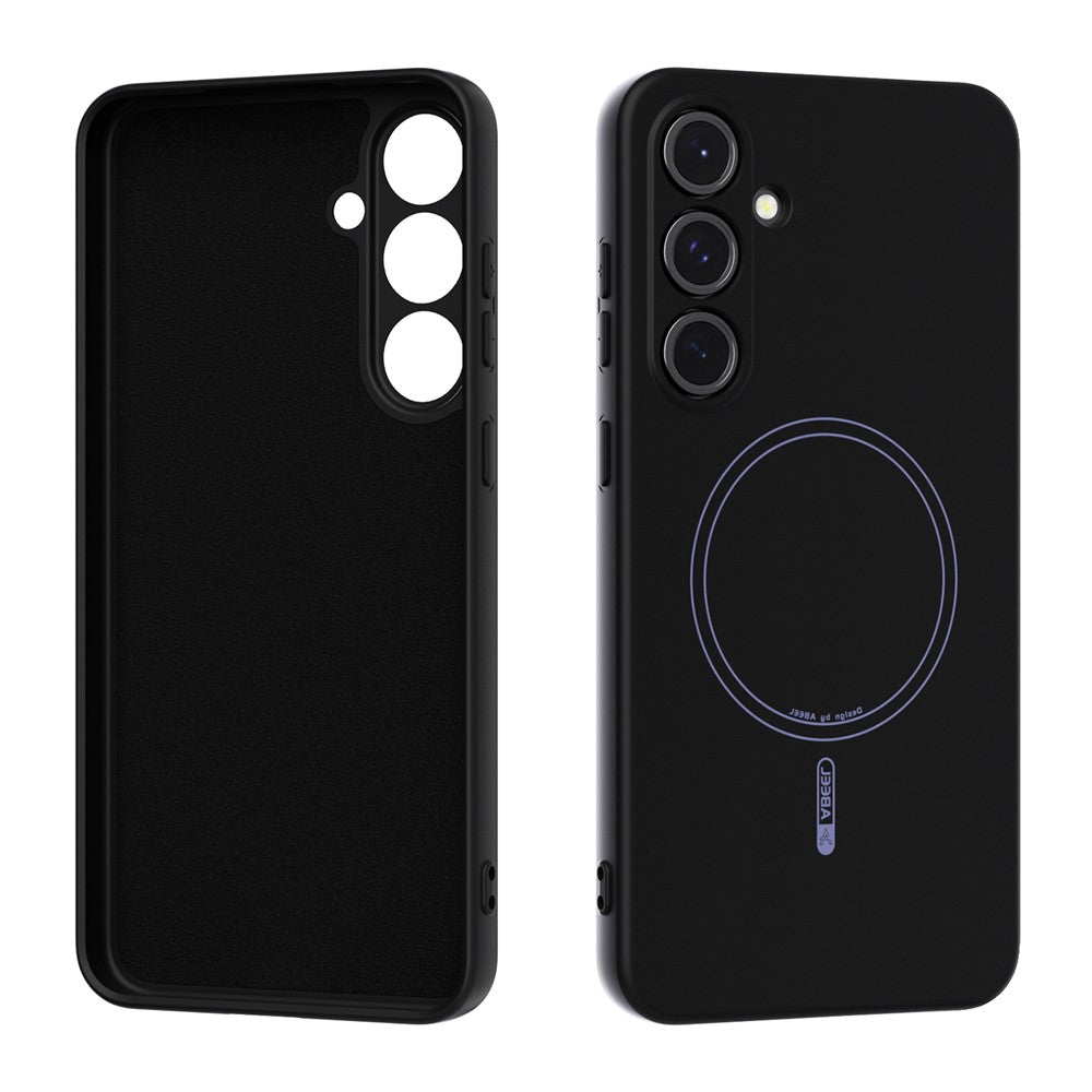 ABEEL For Samsung Galaxy S24 Magnetic Case Skin Touch Liquid Silicone Phone Back Cover