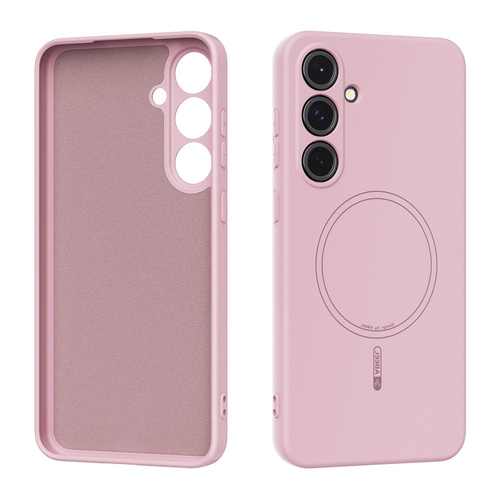 ABEEL For Samsung Galaxy S24 FE Magnetic Case Skin Touch Liquid Silicone Phone Back Cover