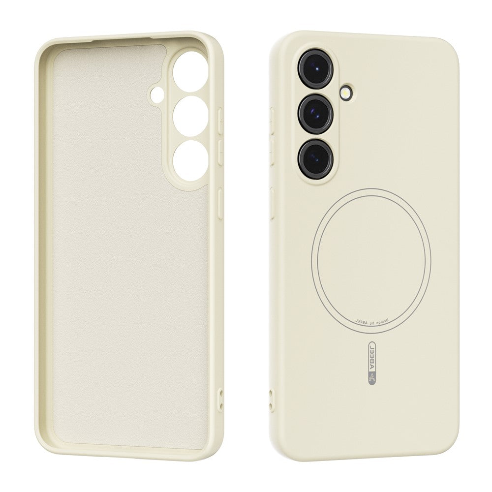 ABEEL For Samsung Galaxy S24 FE Magnetic Case Skin Touch Liquid Silicone Phone Back Cover