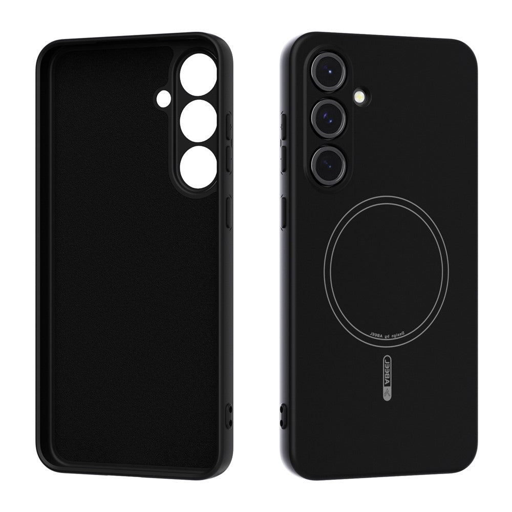 ABEEL For Samsung Galaxy S24 FE Magnetic Case Skin Touch Liquid Silicone Phone Back Cover