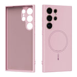 ABEEL Til Samsung Galaxy S24 Ultra Magnetisk Cover Hudvenlig Flydende Silikone Telefon Bagcover