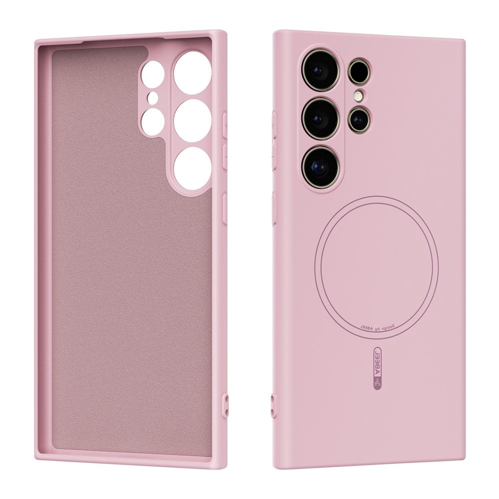 ABEEL Til Samsung Galaxy S24 Ultra Magnetisk Cover Hudvenlig Flydende Silikone Telefon Bagcover