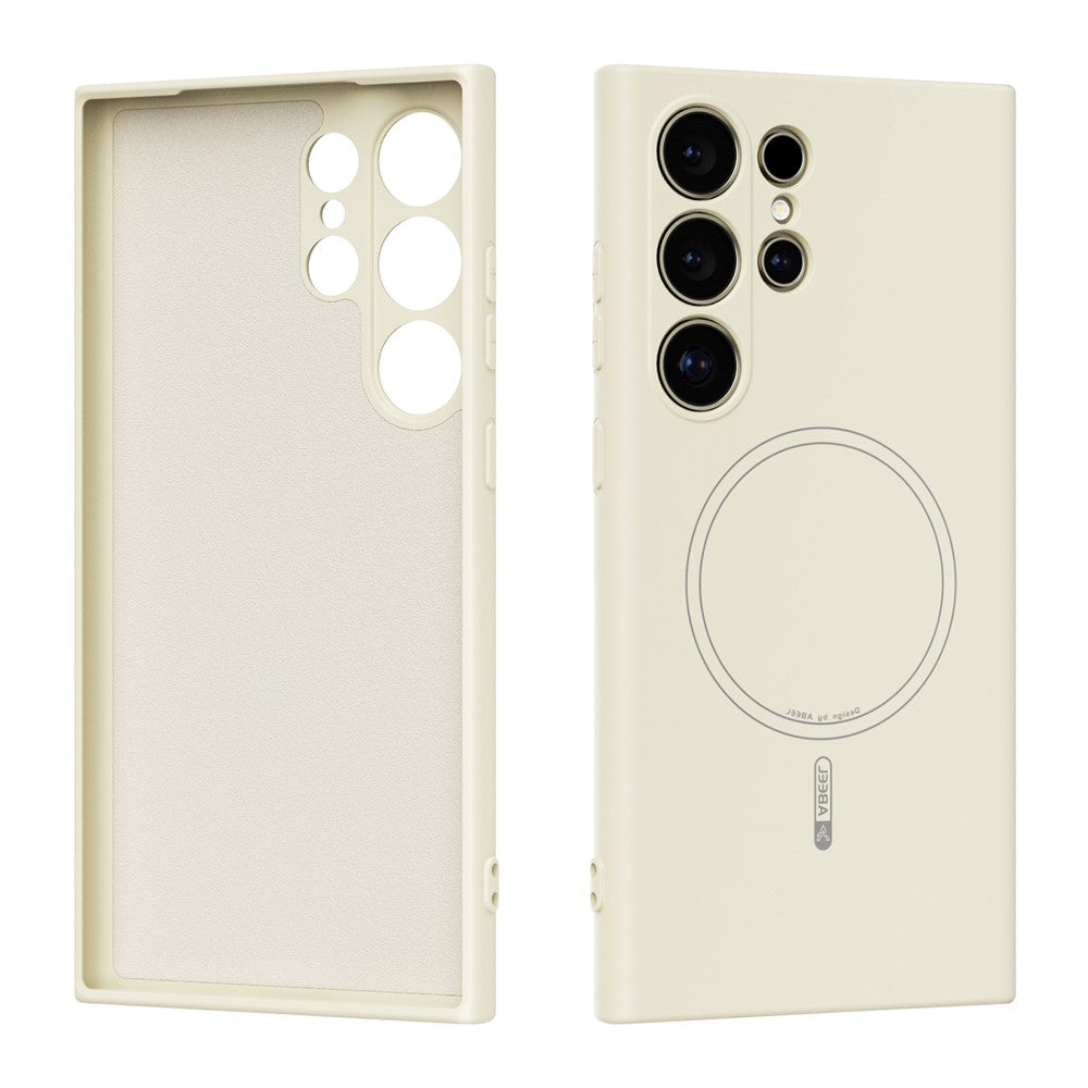 ABEEL Til Samsung Galaxy S24 Ultra Magnetisk Cover Hudvenlig Flydende Silikone Telefon Bagcover
