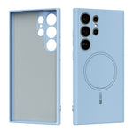 ABEEL Til Samsung Galaxy S24 Ultra Magnetisk Cover Hudvenlig Flydende Silikone Telefon Bagcover