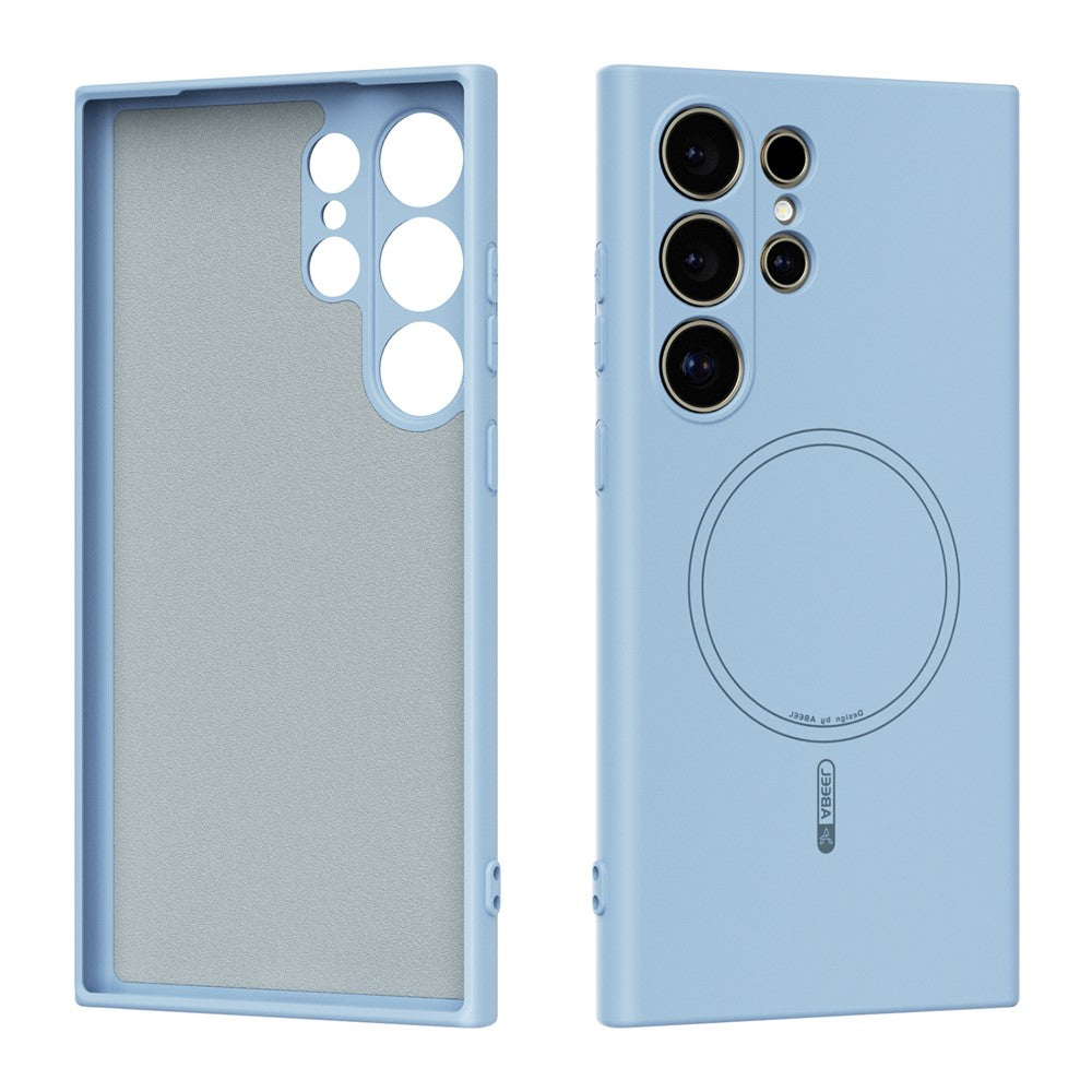 ABEEL Til Samsung Galaxy S24 Ultra Magnetisk Cover Hudvenlig Flydende Silikone Telefon Bagcover