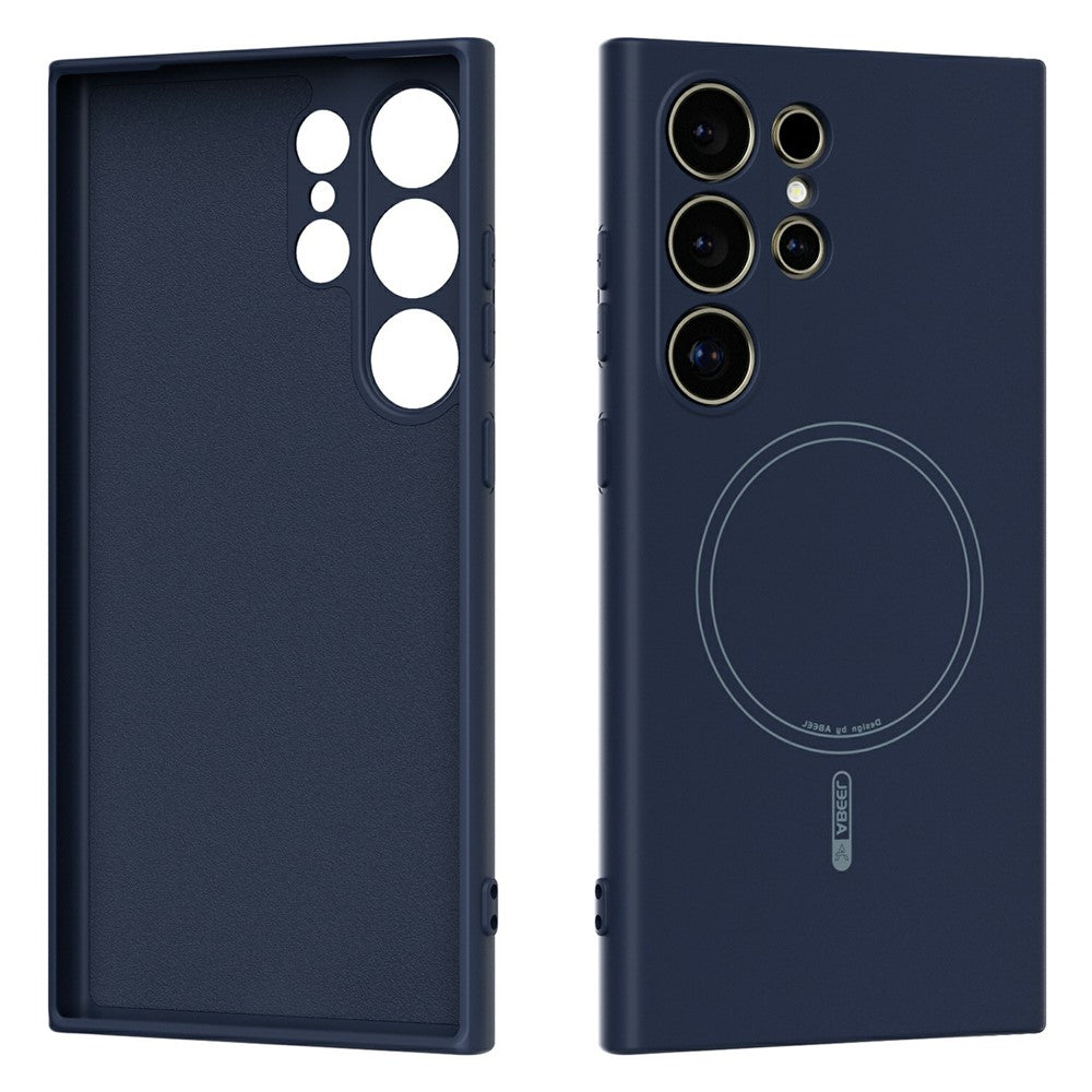 ABEEL Til Samsung Galaxy S24 Ultra Magnetisk Cover Hudvenlig Flydende Silikone Telefon Bagcover