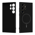 ABEEL Til Samsung Galaxy S24 Ultra Magnetisk Cover Hudvenlig Flydende Silikone Telefon Bagcover