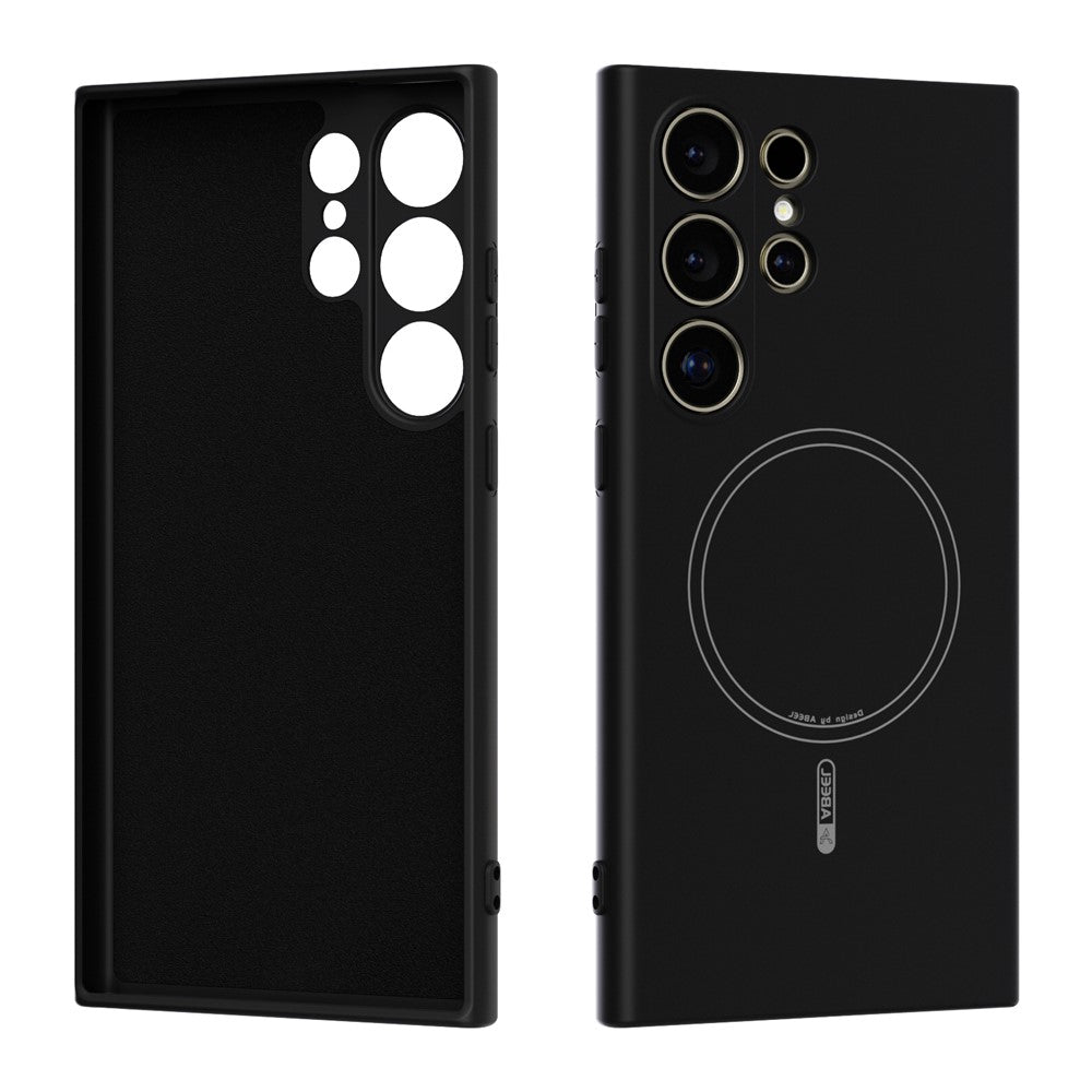 ABEEL Til Samsung Galaxy S24 Ultra Magnetisk Cover Hudvenlig Flydende Silikone Telefon Bagcover