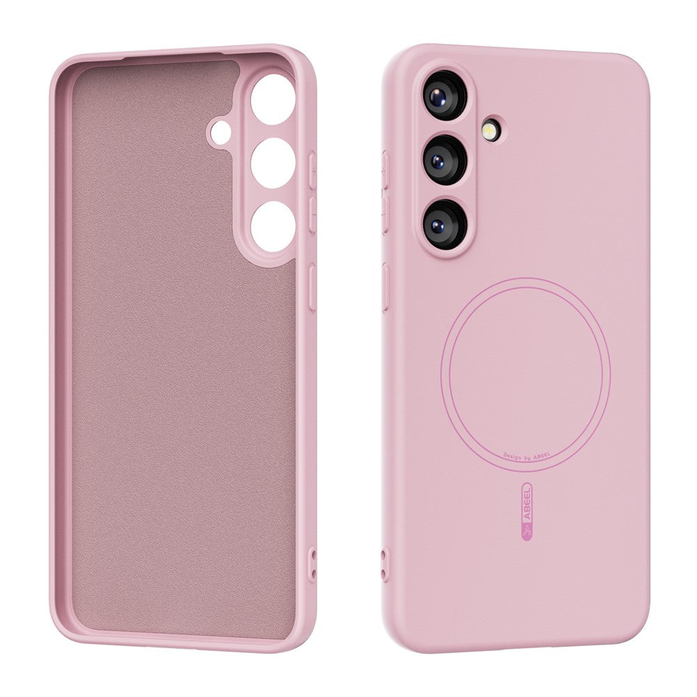 ABEEL For Samsung Galaxy S25 Magnetic Case Skin Touch Liquid Silicone Phone Back Cover