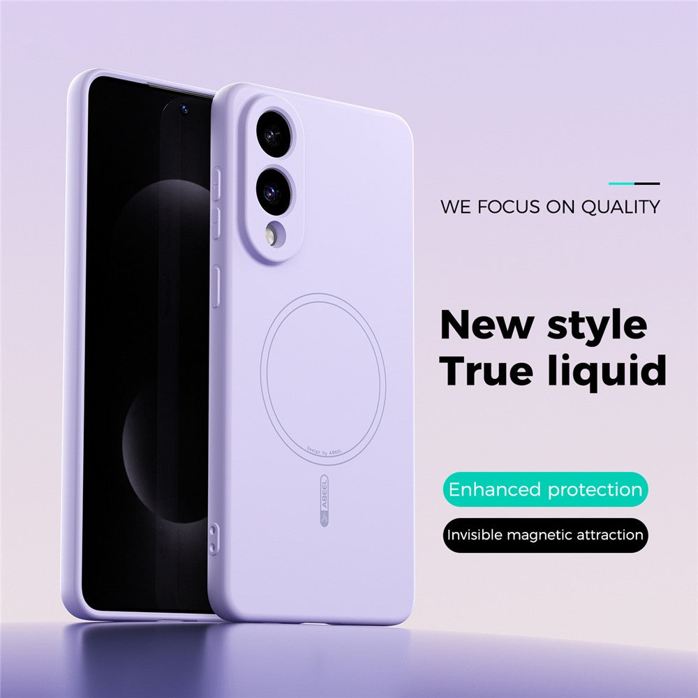 ABEEL til Samsung Galaxy S25 Edge Magnetisk Cover med Flydende Silikone og "Skin Touch" Følelse