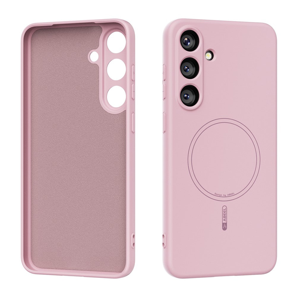 ABEEL For Samsung Galaxy S25+ Magnetic Case Skin Touch Liquid Silicone Phone Back Cover