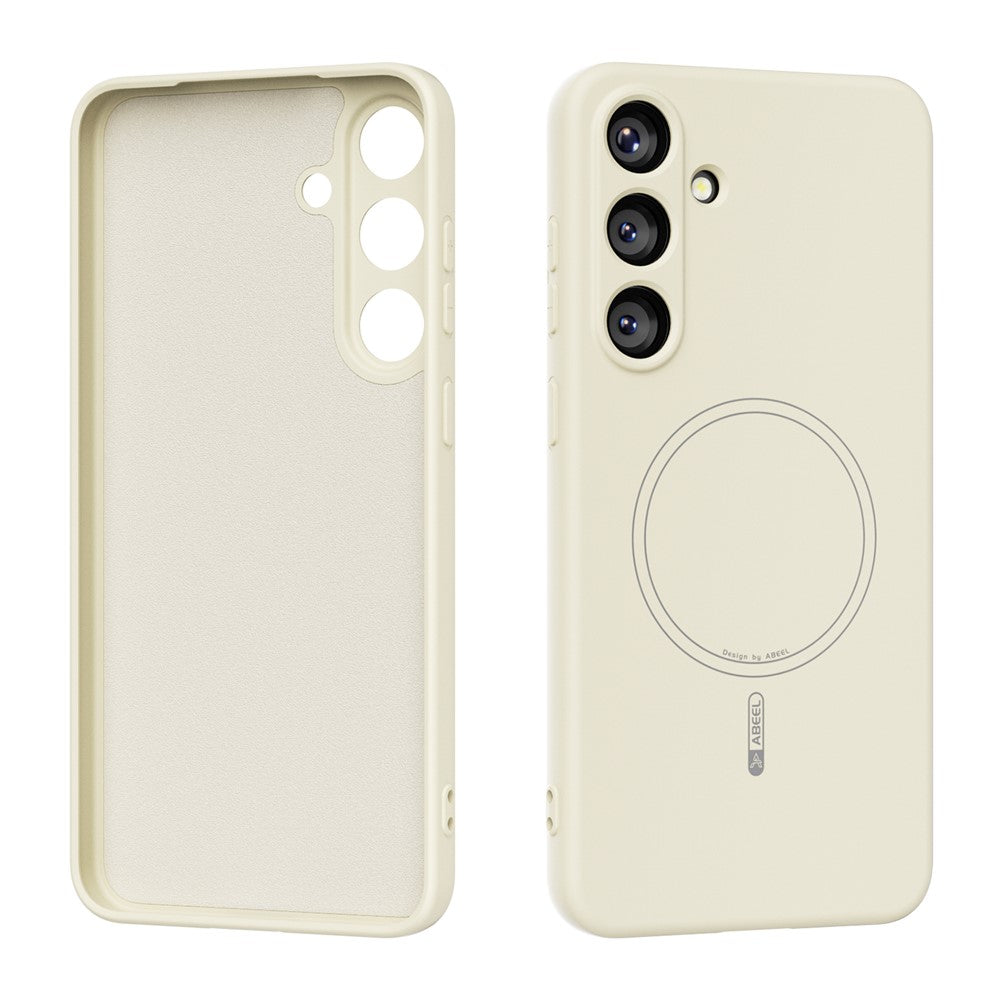 ABEEL For Samsung Galaxy S25+ Magnetic Case Skin Touch Liquid Silicone Phone Back Cover
