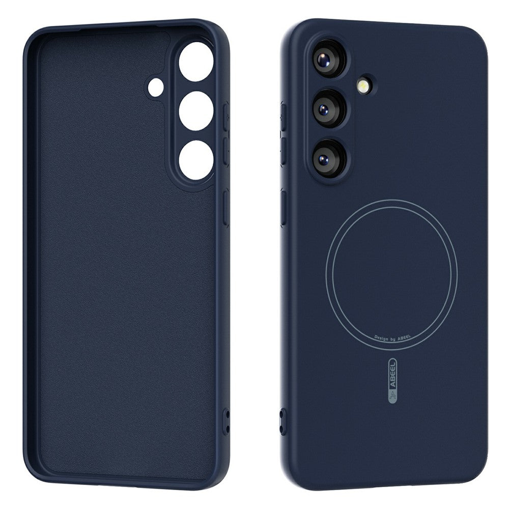 ABEEL For Samsung Galaxy S25+ Magnetic Case Skin Touch Liquid Silicone Phone Back Cover