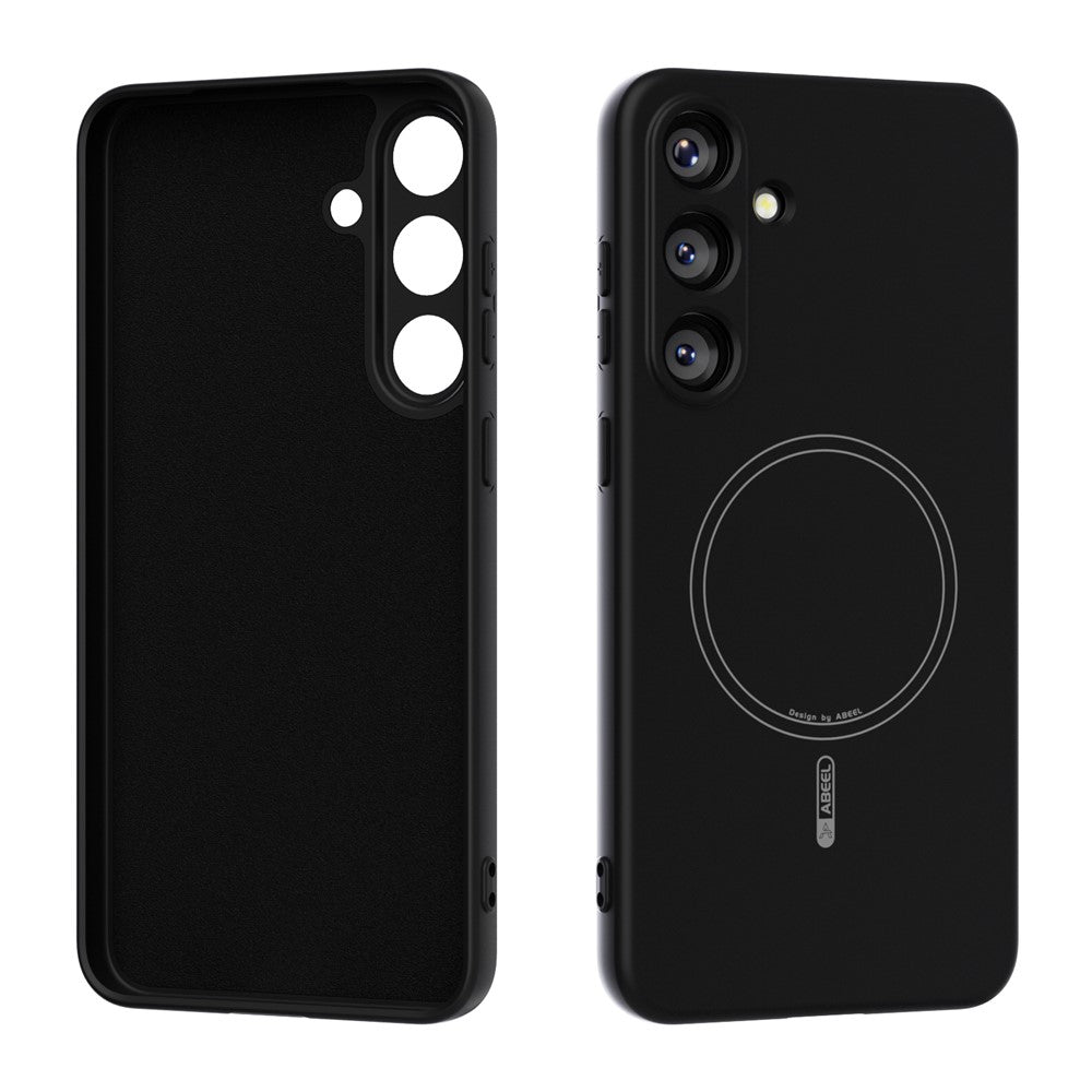ABEEL For Samsung Galaxy S25+ Magnetic Case Skin Touch Liquid Silicone Phone Back Cover