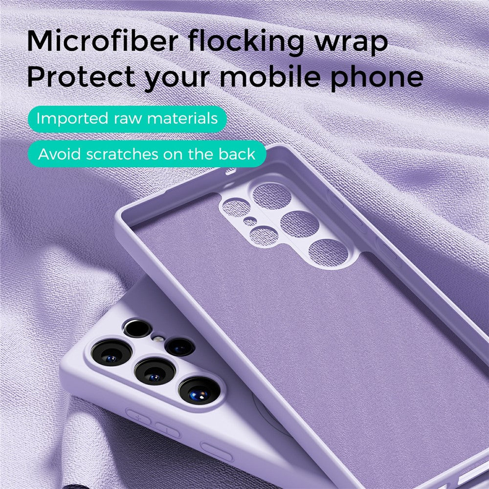 ABEEL For Samsung Galaxy S25 Ultra Magnetic Case Skin Touch Liquid Silicone Phone Back Cover