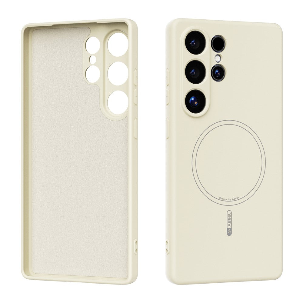 ABEEL For Samsung Galaxy S25 Ultra Magnetic Case Skin Touch Liquid Silicone Phone Back Cover